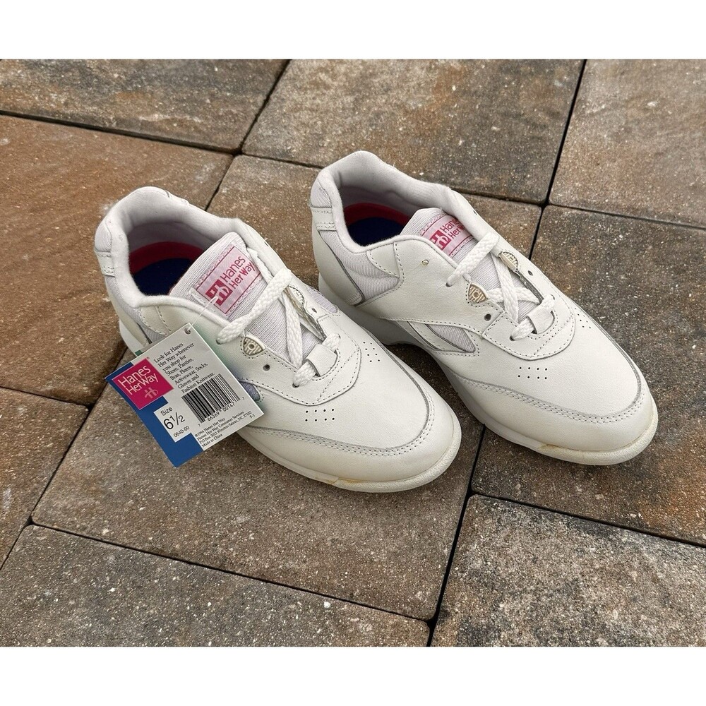 VTG 90s Deadstock Hanes Her Way Fitness White Sneakers NWT Women’s 6.5